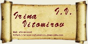 Irina Vitomirov vizit kartica